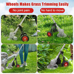 Universal String Trimmer Grass Eater Weed Cutter Adjustable Support Wheels Set for cordless grass trimmer free shipping