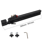 Telescoping Flip Fence Miter Gauge Fence 500mm to 890mm Extendable T Slot Track with Quick Positioning 0.05mm Fine Adjustment