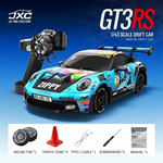 LinkMejor PO4302 RTR 1/43 2.4G 4WD Drift RC Car with Gyro Full Proportional Remote Control Mini Race LED Light High-Speed Motor On-Road Racing Vehicle Model Boys Gifts Toys