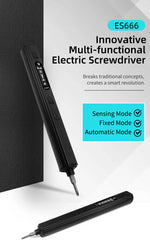 LinkMejor ES666 Innovative Multi-functional Electric Screwdriver Smart Somatosensory Recognition LED Illumination Large Capacity Battery Precision Control 30PCS Hexagon Bits Essential Tool for Easy Assembly & Disassembly