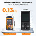 EU Direct CIGMAN CD-80T Laser Tape Measure 262 ft Range ±1/16 in Accuracy Compact Design USB-C Rechargeable Backlit LCD Display Six Measurement Modes IP54 Dustproof