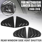 Rear Window Side Vent Shutter Louver Cover Trim For Mitsubishi Lancer EX X EVO 2008-2018