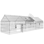 PawGiant 130'' Poultry Chicken Coop Hen House Hutch Backyard Run Nesting Box Outdoor Cage
