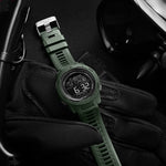 LinkMejor Men's Sports LED Luminous Digital Watch Multifunctional Waterproof Comfortable TPU Strap Electronic Watch