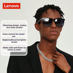 Lenovo GL1 Smart bluetooth 5.4 Glasses Headphones Photochromic Sunscreen Sunglasses with Touch Control Open-Ear Dual AAC Speakers Noise Cancelling Mic Wireless Audio UV400 Smart Audio Glasses
