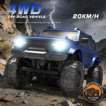 LinkMejor E201 E202 RTR 1/20 2.4G 4WD RC Car Rock Crawler Off-Road Climbing Truck LED Light Full Proportional Control Straight Bridge Aluminum Axles Central Differential Vehicles Models Toys