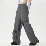 INCERUN Men Deconstructed Design Pants Fashion Comfortable Fabrics Wide Leg Trouser Plus Size