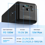 Yisenneng PB6100 PD100W 99.9Wh 27000mAh Power Bank with LED Display External Battery Power Supply with 2 Inputs & 4 Outputs Fast Charging for iPhone 17 17 Pro 16 Pro Max 15 14 for Huawei Mate XTs for XIaomi 17pro for OPPO