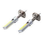 H1/H3 Pair Car LED Fog Lights 10W Front Fog Lights COB Chip Fog 6000K LED Headlight Light Bulb Super White for Fog Driving Light Daytime Running Light