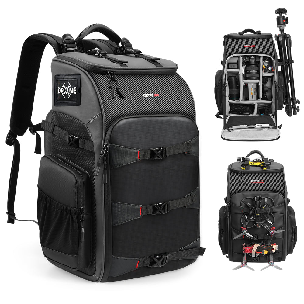 LinkMejor Universal Backpack 40L Outdoor DIY Compartments Bag for FPV Racing Drones RC Quadcopter Camera Photography