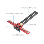 Professional Handle Punch Locator with Adjustable Distance Precise Scale for Door Handle Hole Drilling and Easy Installation