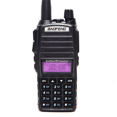 LinkMejor UV-82 8W 10KM Tri-Power Modes Dual PTT Walkie Talkie Portable VHF UHF Two Way Radio Ham