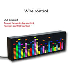 Color LED Music Spectrum Electronic Clock RGB LEDs USB Voice Control Rhythm Light 1624RGB Pickup Atmosphere Level Indicator