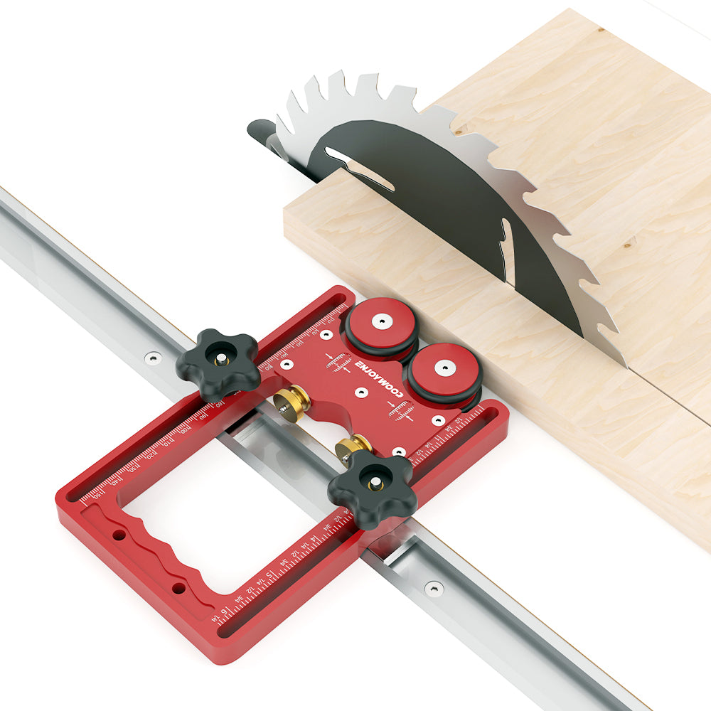 LinkMejor 160mm Extended Stock Guide with One-Way Wheel and Safety Auxiliary Tool Versatile for Table Saw Band Saw Circular Saw Woodworking Equipment Tool
