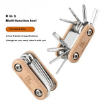 LinkMejor 8 in 1 Portable Folding Mini Bike Repair Tool Multifunctional Screwdriver Hex Wrench for Bike Tire Chain