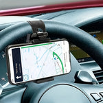 Car Steering Wheel Phone Holder Hook Mount Navigation Adjustable Mobile Phone Bracket Support for iPhone Xiaomi/Samsung Universal