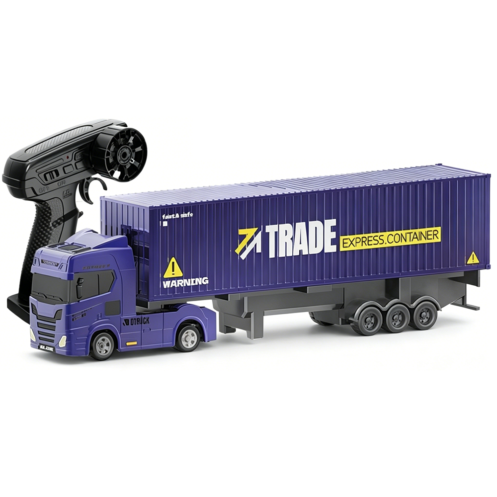 YF 3606 RTR 1/64 2.4G 4WD Mini Drift RC Car Tractor Container Truck Support App Remote Controlled LED Light Two Speed Full Proportional Vehicle Desktop Toys Model Collection Gift For Boys