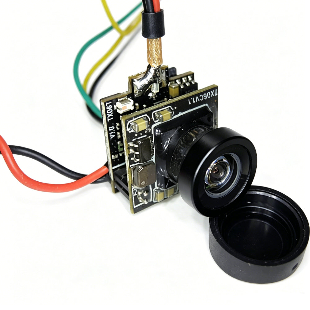 Eachine TX06 5.8GHz 48CH AIO FPV Camera VTX, 700TVL, 120° FOV, 25mW, SmartAudio, Pit Mode, OSD, 3.3-5.5V, 2.8g, NTSC/PAL for Tiny Whoop Toothpick Drone