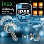 LinkMejor Car LED Headlight IP68 Waterproof Bluetooth 5.0 APP Control Color Temperature Adjustment Automotive Headlights