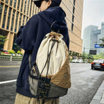 IPRee Outdoor Multifunction Waterproof Camping Travel Drawstring Backpack Men Women Techwear Style Hip Hop Crossbody Laptop Bag