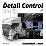 S917 RTR 1/43 2.4G 4WD Mini RC Car Tractor Semi Truck Built-In Gyro Full Proportional Drift Dual Speed LED Lights Racing Vehicles Models Engineering Remote Control Toys