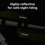 LinkMejor Bicycle Bag Quick Release Narrow Cycling Top Down Tube Bag Large Capacity Lightweight Reflective Triangle Bag for Outdoor Cycling