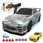LinkMejor 8608 8609 RTR 1/24 2.4G 4WD RX7 Drift RC Car High-Speed Remote Control Mini Race LED Light On-Road Racing Vehicle Model Boys Gifts Toys