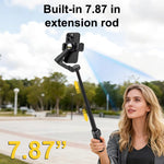 LinkMejor X3 3-Axis AI Tracking Anti-Shake Gimbal Stabilizer Built-in Telescopic Rod with Light and AI Module for Smartphone