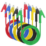 5PCS Alligator Clips Test Leads Dual Ended Crocodile Clips Insulated Flexible Copper Wire Multicolor Electrical Testing Cable