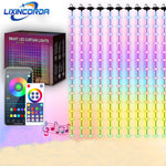 LinkMejor Smart RGB LED Curtain Light Strings Bluetooth APP Control Remote Control IP68 Waterproof Holidays Wedding Decorations
