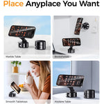 Car Vacuum Suction Phone Holder Double-Sided Suction Cup 360° Rotatable Multi-Angle Adjustable Ultra-Strong Vacuum Adsorption