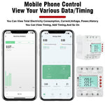 380V 100A Tuya Smart WiFi 3 Phase Bi-Directional Energy Power kWh Meter Over Under Voltage Protector Relay Switch Current Limit Work with Alexa Google Assistant