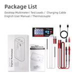 LinkMejor ET24D 6000 Counts True RMS Desktop Multimeter Auto-Recognition AC DC Voltage Tester Capacitance Temperature Continuity NCV Measurement LCD Backlit Rechargeable Lithium Battery Compact Design