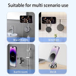 Strong Magnetic Phone Holder Foldable Design 360° Adjustable Vacuum Car Mount for Car Desk Bathroom Magnetic Bracket