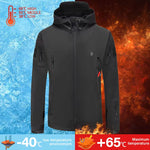 LinkMejor Unisex Heated Jacket - 7 Heating Zones, 3-Level Temperature Control, Windbreaker Thermal, High Neck Hooded Coat for Winter Outdoor Sport