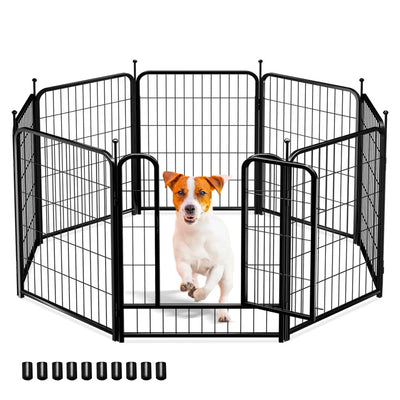 PawGiant Dog Playpen Designed for Indoor Use, Dog Pen with Rubber Pads for Small Medium Dogs Puppy Inside