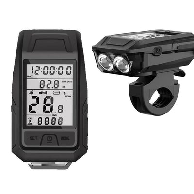 LinkMejor 3 in 1 GPS Wireless Bicycle Computer 120dB Cycling Horn 900LM Bike Headlight Type-C Charging Speedometer Horn Light for MTB Night Riding Safety