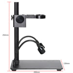LinkMejor Aluminum Digital Microscope Stand Industrial Camera Monocular Lens Lift Repair Workbench Black