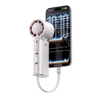 MOVESPEED MSP32 22.5W 38.5Wh 10000mAh Power Bank External Battery Power Supply & Fan 2-in-1 Portable Design with 2 Inputs & 2 Outputs Fast Charging for iPhone 17 17Pro Max 16 for Huawei Mate XTs for OPPO