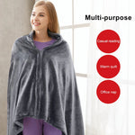 150 X 85cm USB Electric Heating Blanket Heated Shawl Blanket 3 Levels Adjustment Fast Heating Winter Electric Blanket Charging Heating Blanket Office Nap Plus Velvet Warm Heating Shawl