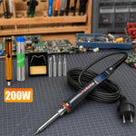 LinkMejor 927 Soldering Iron 200W LCD Digital Display 180-480°C Adjustable Temperature With 4 Tips And Stand