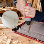 LinkMejor Dual Sided Shelf Pin Jig With 1/4" And 5mm Self Centering Drill Bits Adjustable Shelf Jig for Easy Alignment On Both Sides Easy Setup Shelving Templates