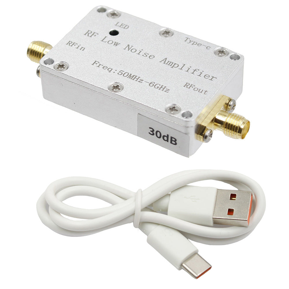 LinkMejor 50M-6GHz RF Low Noise Amplifier 20DB 30DB High Gain Pre-LinkMejor Signal Receiver for Drone Radio FM Hackrf One Image