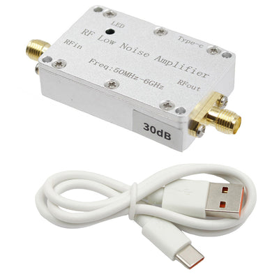 LinkMejor 50M-6GHz RF Low Noise Amplifier 20DB 30DB High Gain Pre-LinkMejor Signal Receiver for Drone Radio FM Hackrf One Image