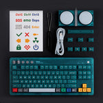 8Bitdo Retro87 Mechanical Gaming Keyboard Water Blue Transparent Tri-Mode Top Structure Wireless 87 Key RGB Backlit 4000mAh Super Buttons for PC Gaming