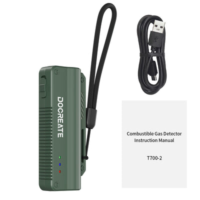Docreate T700-2 Portable Gas Leak Alarm Rechargeable Combustible Gas Checker with 0.5s Fast Response for Propane Natural Gas Methane