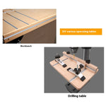 LinkMejor Woodworking 19*12.7mm T Track with Predrilled Mounting Holes for Quick Ratchet Rail Clamps for M6/M8 Slot Hold Down Clamps Featherboard