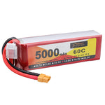 LinkMejor 14.8V 5000mAh 60C 4S LiPo Battery XT60 Plug for RC Drone