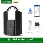 LinkMejor J916 Smart Bluetooth Fingerprint Padlock APP TT Electronic Lock IP67 Waterproof for Home Office Luggage and Outdoor Security