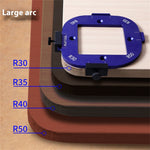 Woodworking Corner Jig Metal Router Template Guide Quick Radi Positioning for Woodcraft DIY Frame and Table Edge Shaping